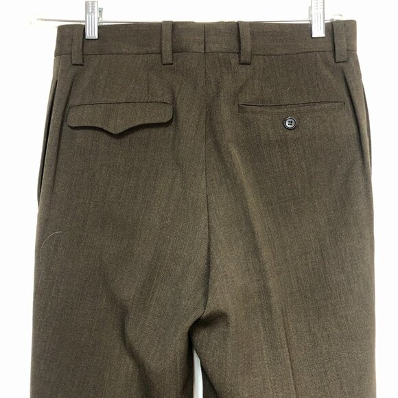NWOT Hugo Boss "Bellini" Brown Virgin Wool Dress Pants Small (31") - Picture 3 of 13